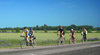 Riding with Penza cycling club members