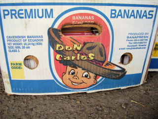 banana boxes from Ecuador